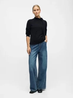 Object Neulepuserot|neule Objthess L/S Bow Black