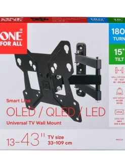 One For All Televisiot|seinäteline WM2251 varrellinen 13-43” televisiol