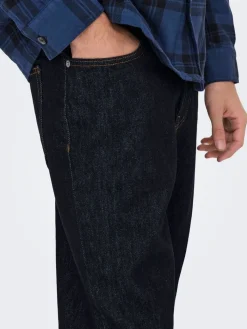 Only & Sons Farkut|farkut Onsedge Dark Blue Denim Rinse