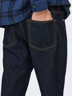Only & Sons Farkut|farkut Onsedge Dark Blue Denim Rinse