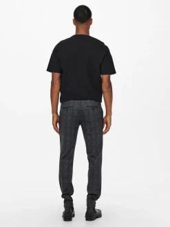 Only & Sons Housut|housut Onsmark Slim Check Black