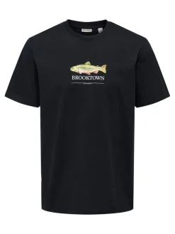 Only & Sons T-Paidat|t-paita Onfredo Outdoor Life Jet Black