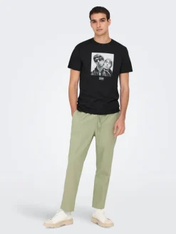 Only & Sons T-Paidat|t-paita Onsoasis Black Photo Print