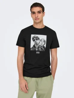 Only & Sons T-Paidat|t-paita Onsoasis Black Photo Print