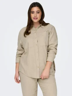 Only Carmakoma Puserot|paita Carcaro L/S Oxford tan