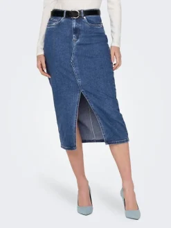 Only Hameet Ja Haalarit|farkkuhame Onlsiri Front Slit DNM Medium blue denim