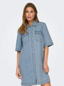 Only Vapaa-Ajan Mekot|farkkumekko Onlbelle S/S Light Blue Denim