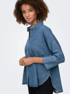 Only Puserot|farkkupusero Onlgrace-Elli 3/4 Medium blue denim