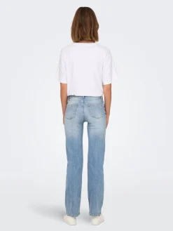 Only Farkut|farkut Onlblush Mid Straight Light Blue Denim