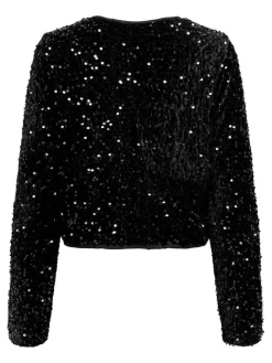 jakku Onlanika Sequins LS Bow>Only Hot