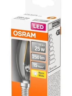 Osram Lamput Ja Valaisintarvikkeet|LED kynttilälamppu 250lm 2700K E14