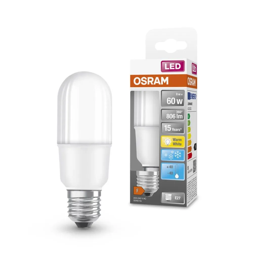 Osram Lamput Ja Valaisintarvikkeet|LED lamppu Star Stick 60 8W/827 230VFR E27 FS1