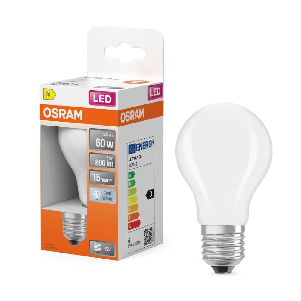 LED Star Classic A 60 Filament 5.9W 840 Frosted E27>Osram Outlet