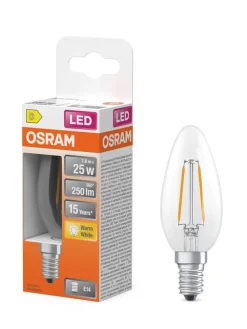 Osram Lamput Ja Valaisintarvikkeet|LED Star Classic B 25 Filament 1.8W 827 Clear E14