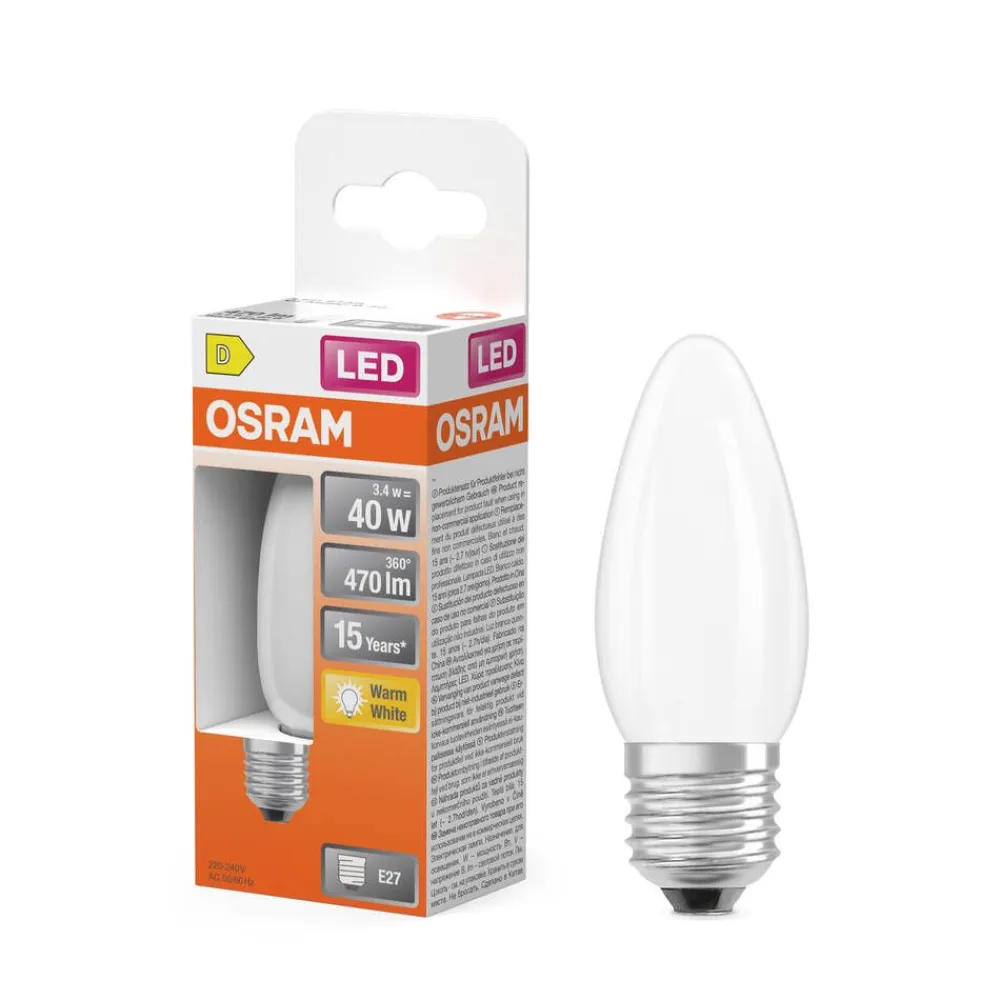LED Star Classic B 40 Filament 3.4W 827 Frosted E27>Osram Discount
