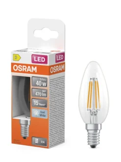Osram Lamput Ja Valaisintarvikkeet|LED Star Classic B 40 Filament 3.4W 840 Clear E14