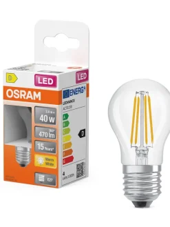 Osram Lamput Ja Valaisintarvikkeet|LED Star Classic P 40 Filament 3.4W 827 Clear E27