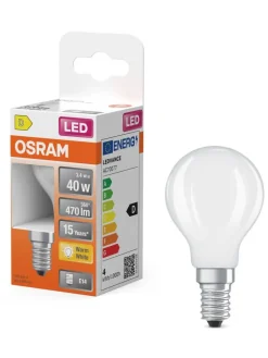 Osram Lamput Ja Valaisintarvikkeet|LED Star Classic P 40 Filament 3.4W 827 Frosted E14