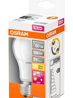 Osram Lamput Ja Valaisintarvikkeet|LED vakiolamppu päivänvalosensorilla 806lm 2700K E27