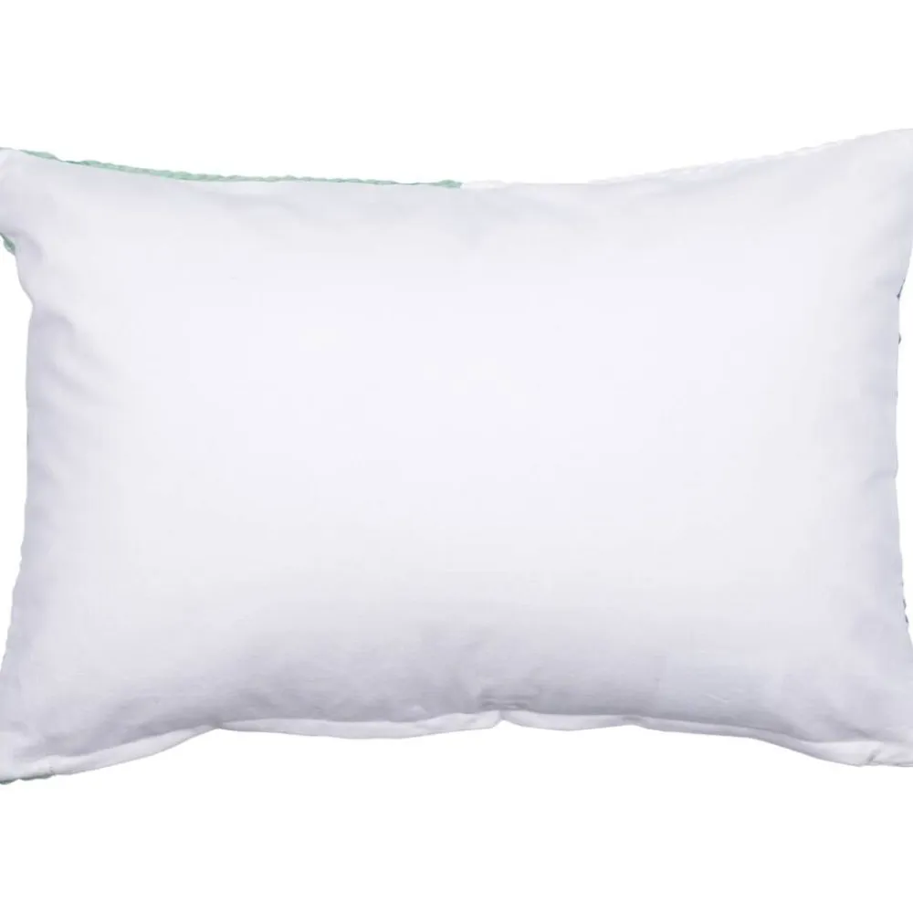 Pentik Sisustustekstiilit|brodeerattu tyynynpäällinen Lumme 30x45 cm vihreä