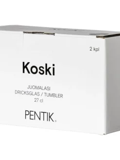 juomalasi Koski 27 cl harmaa 2 kpl>Pentik
