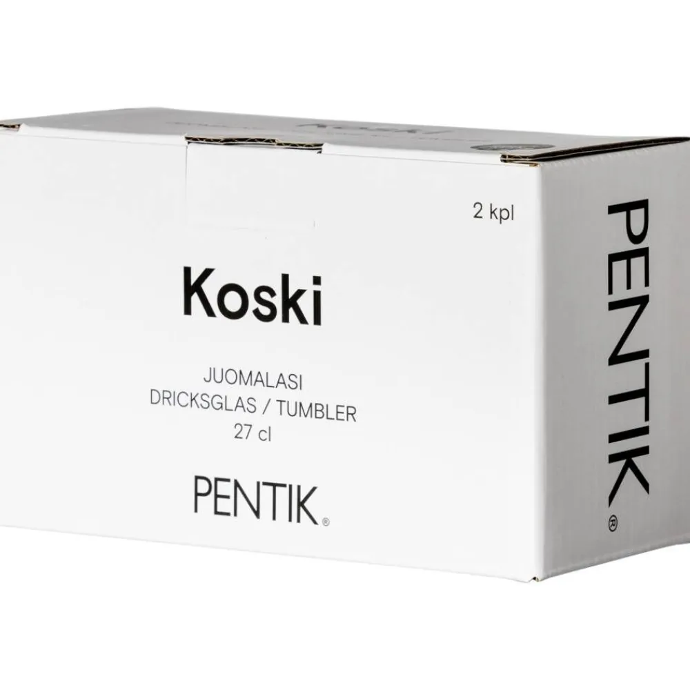 juomalasi Koski 27 cl harmaa 2 kpl>Pentik
