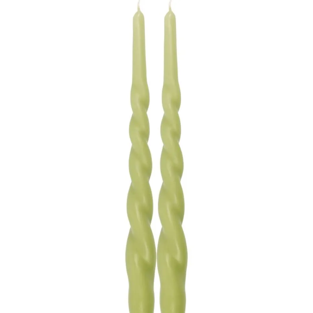 kruunukynttilä Kierre 28 cm vihreä 2kpl/pkt>Pentik Clearance