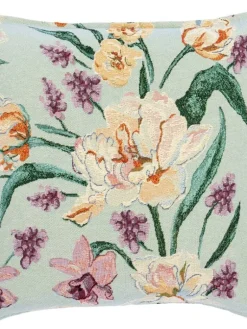 Pentik Sisustustekstiilit|tyynynpäällinen Helmililja 45x45 cm gobeliini v.vihre