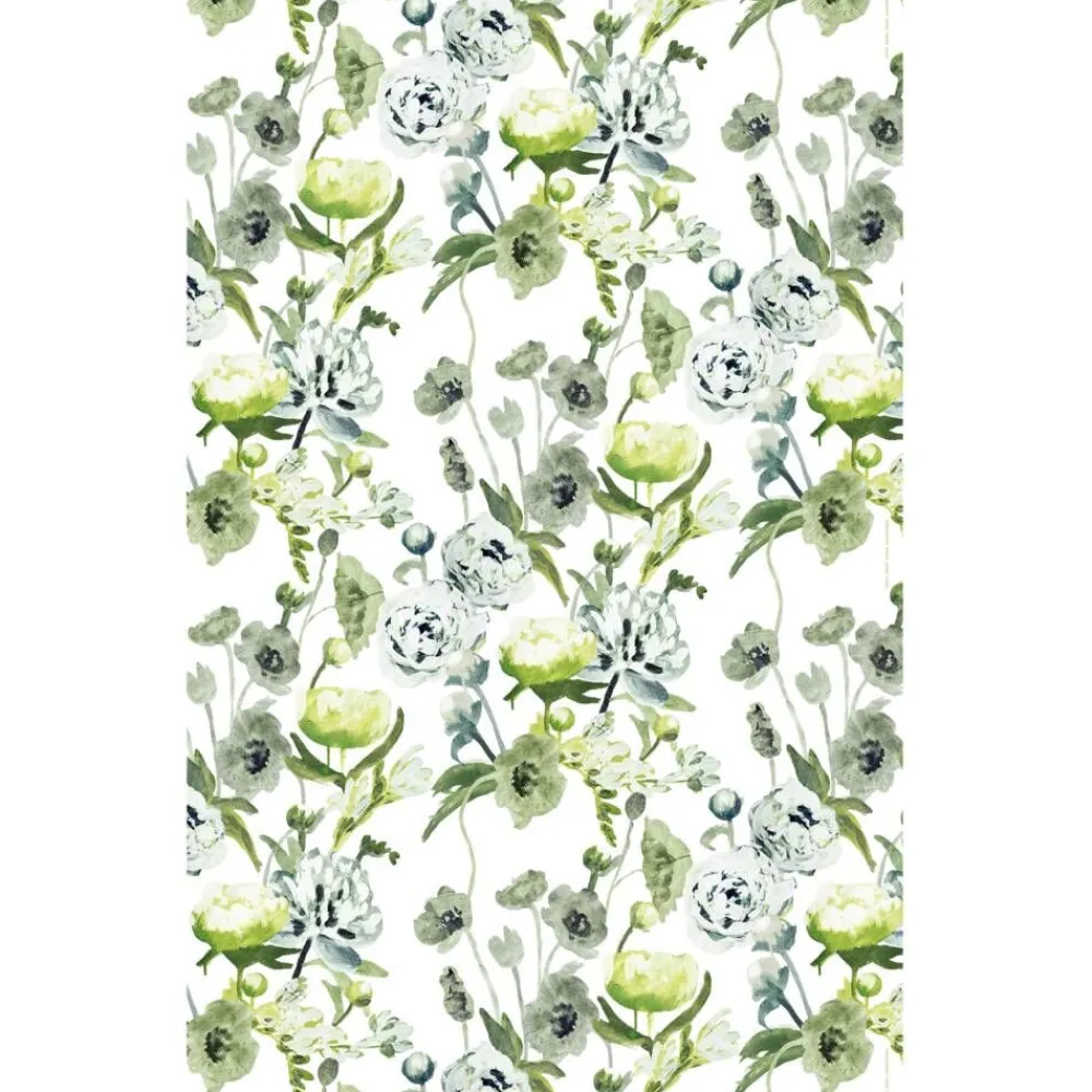 Pentik Kankaat Ja Käsityötarvikkeet|Keittiötekstiilit|vahakangas Freesia 150 cm vihreä