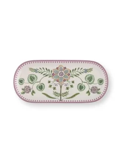 Pip Studio Tarjoilu|kakkutarjotin Lily&Lotus 33,3x15,5 cm Off White