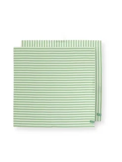 keittiöpyyhe Stripes 65x65 cm 2 kpl Light Green>Pip Studio Outlet