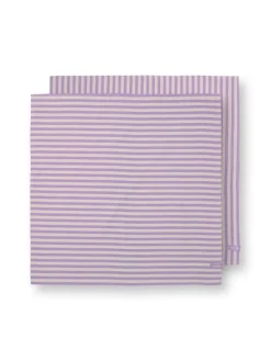 keittiöpyyhe Stripes 65x65 cm Lilac 2 kpl>Pip Studio Online