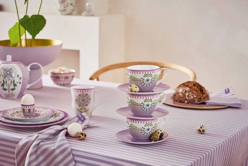 keittiöpyyhe Stripes 65x65 cm Lilac 2 kpl>Pip Studio Online