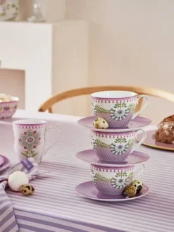 keittiöpyyhe Stripes 65x65 cm Lilac 2 kpl><noscript><img width=