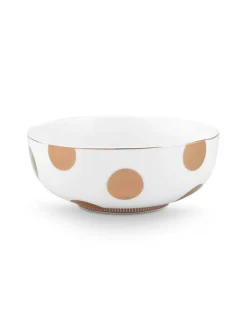 Pip Studio Astiat|kulho Dot Delight 2 kpl White-Gold 15cm