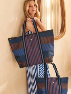 Pip Studio Laukut Ja Kassit|laukku Tilda Large Stripe Blue 66x20x44 cm