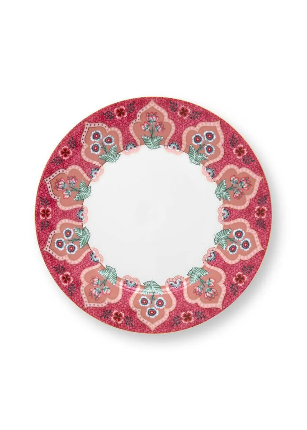 Pip Studio Astiat|lautanen Flower Festival Deco 21 cm Dark Pink
