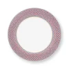 Pip Studio Astiat|lautanen Flower Festival Scallop 26,5 cm Red-Ligh