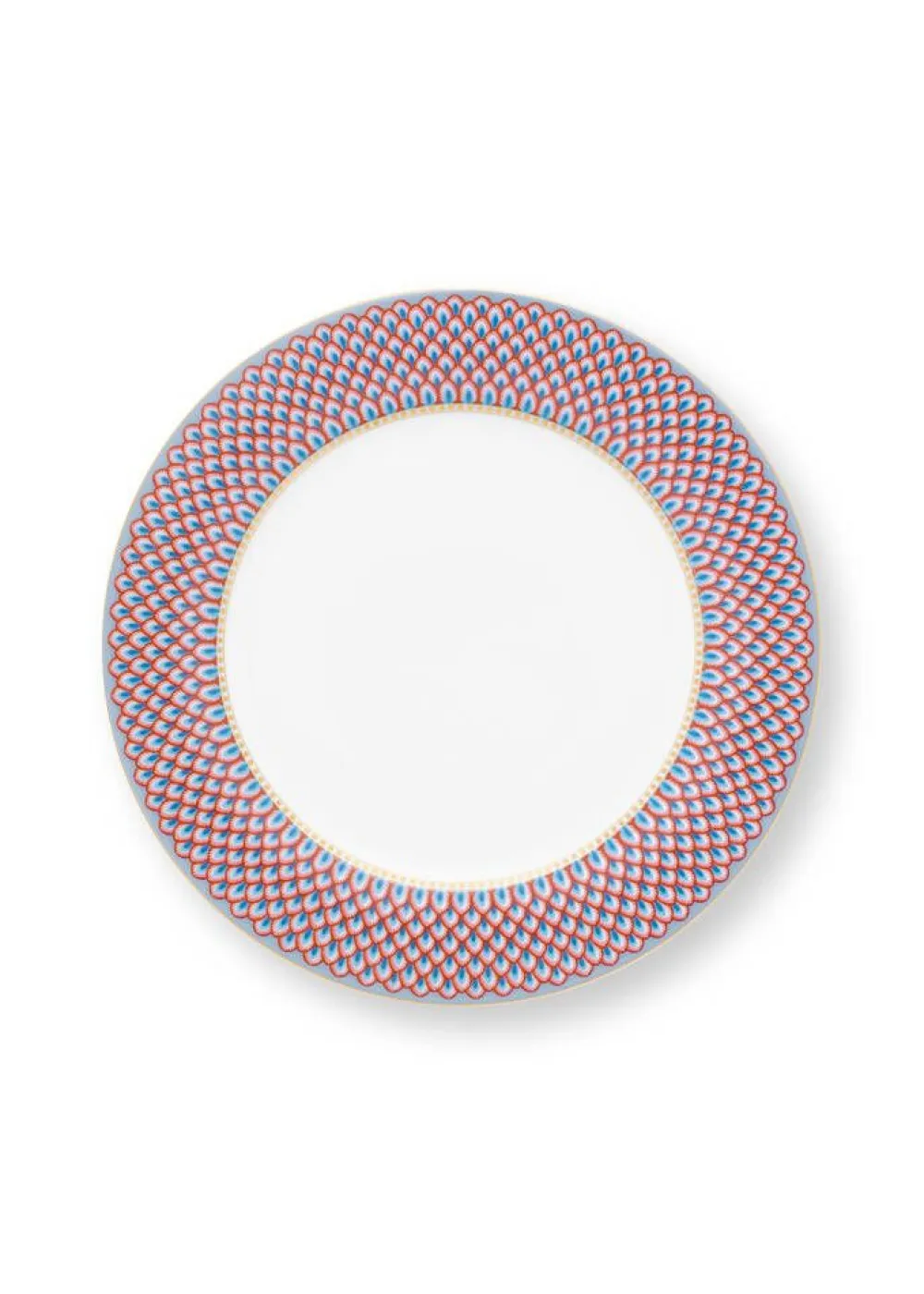 Pip Studio Astiat|lautanen Flower Festival Scallop 26,5 cm Red-Ligh