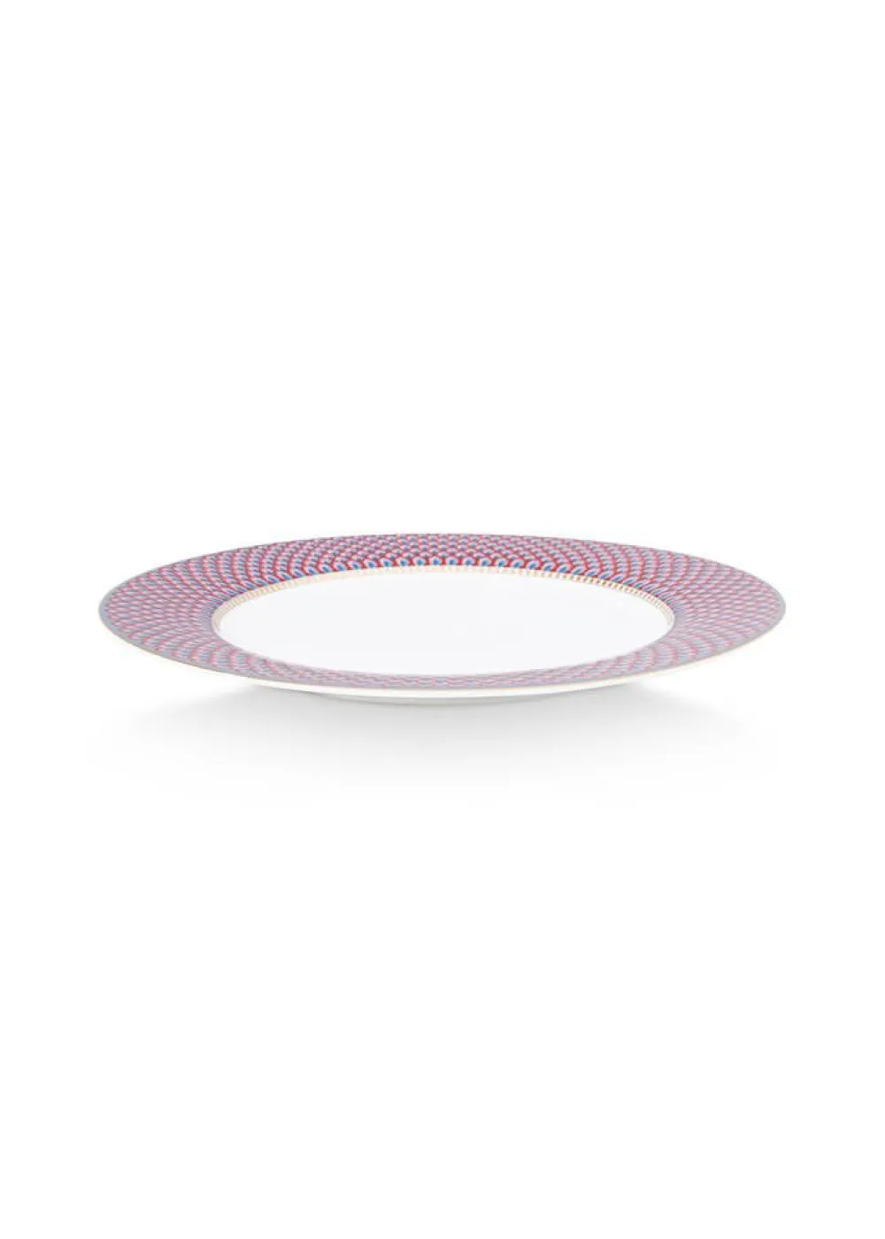 Pip Studio Astiat|lautanen Flower Festival Scallop 26,5 cm Red-Ligh