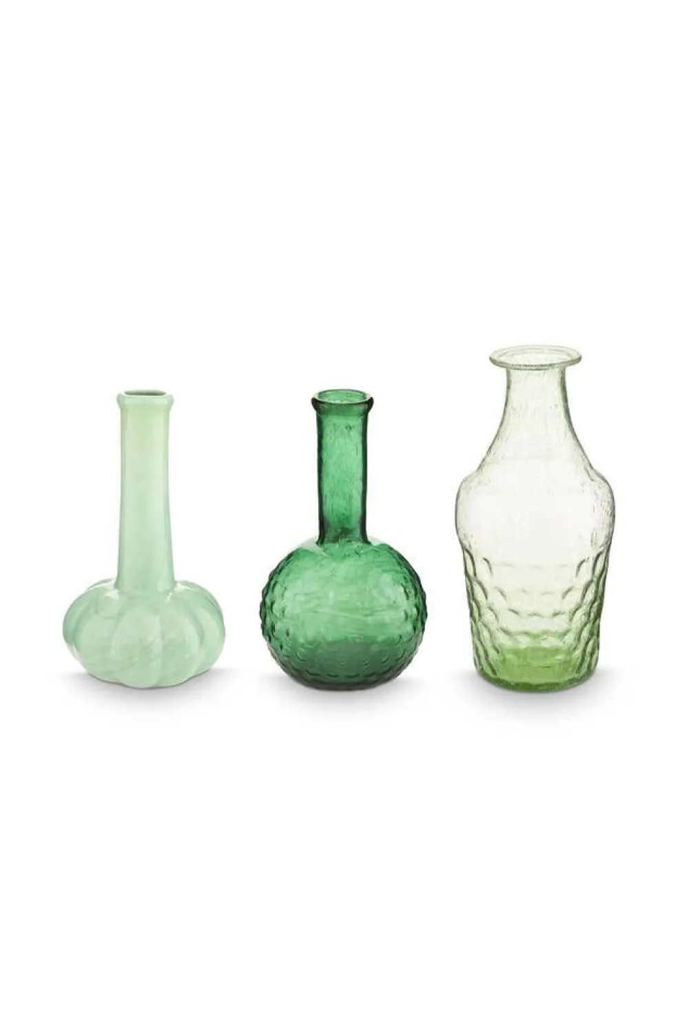 Pip Studio Maljakot Ja Ruukut|maljakkosetti lasia Soft Green