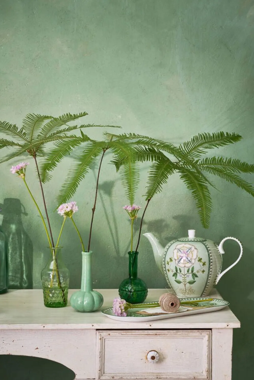 Pip Studio Maljakot Ja Ruukut|maljakkosetti lasia Soft Green