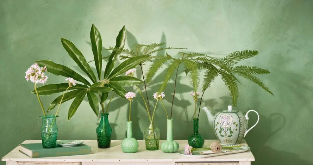 Pip Studio Maljakot Ja Ruukut|maljakkosetti lasia Soft Green