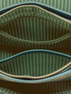 Pip Studio Laukut Ja Kassit|olkalaukku Fenna Medium Jabali Green 25x7x20 cm
