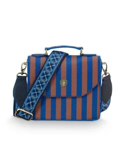 Pip Studio Laukut Ja Kassit|olkalaukku Frances Small Stripe Blue 19x7x17,5 cm