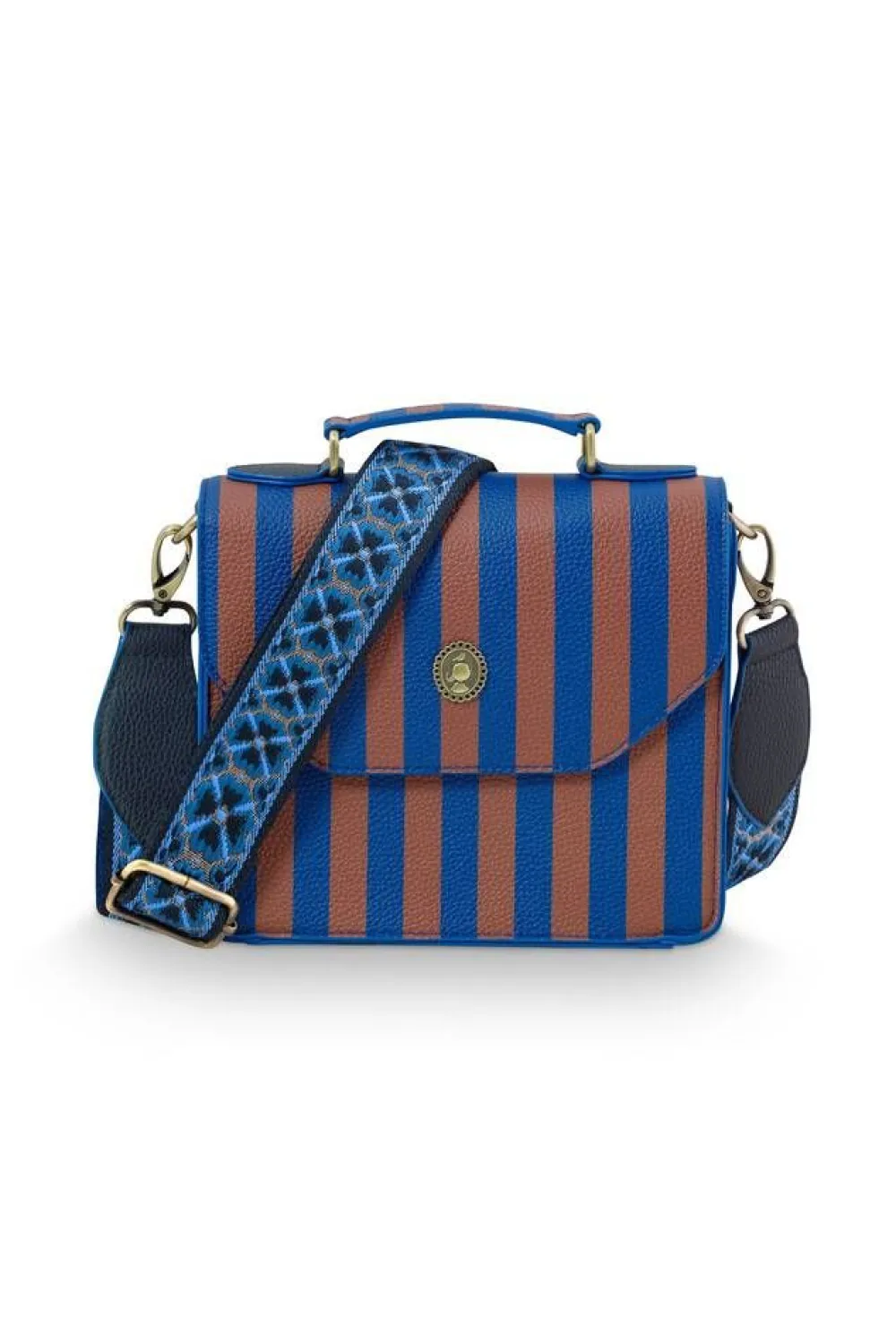 Pip Studio Laukut Ja Kassit|olkalaukku Frances Small Stripe Blue 19x7x17,5 cm
