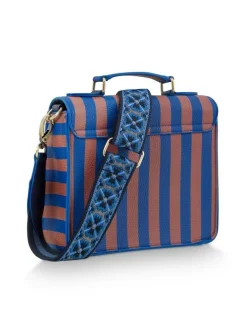 Pip Studio Laukut Ja Kassit|olkalaukku Frances Small Stripe Blue 19x7x17,5 cm