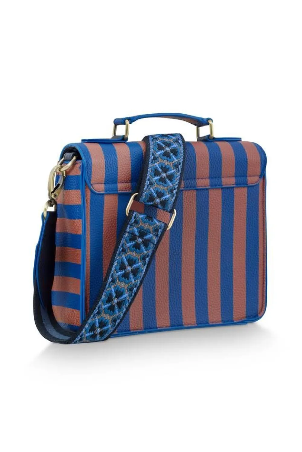 Pip Studio Laukut Ja Kassit|olkalaukku Frances Small Stripe Blue 19x7x17,5 cm