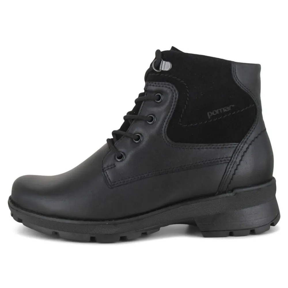 Pomar Nilkkurit|nilkkurit Piisku 100 Black Nappa / Suede / Felt L.