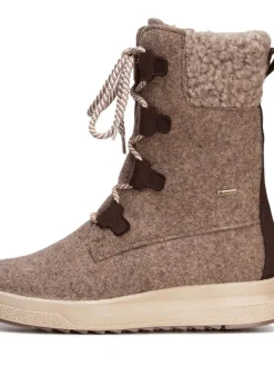 Pomar Nilkkurit|pitopohjakengät Reki 102 Sand Felt / Bark Waxy / Wool